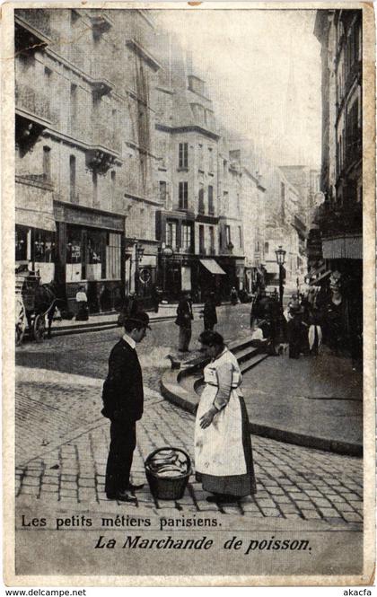 CPA Paris - Les petits métiers paris Marchande de poisson (88286)