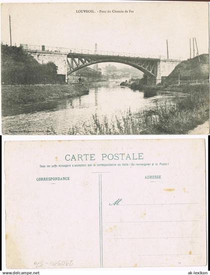 CPA Louvroil Pont du Chemin de Fer 1918