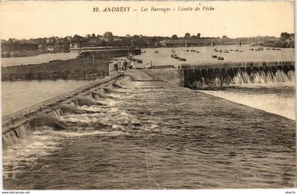 CPA ANDRESY - Les Barrages - Limite de Peche (102746)