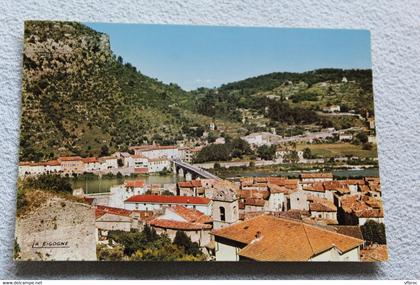 Cpm, Anduze, vue générale et le Gardon, Gard 30