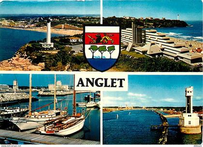 64 - Anglet - Multivues - Bateaux - Blasons - Flamme Postale de Anglet - CPM - Voir Scans Recto-Verso