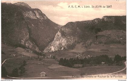 CPA  Carte postale France Saint-Jean-de-Sixt  Entrée des Etroits et Rocher de la Perrière  VM636223