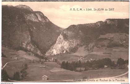 CPA  Carte Postale France Saint-Jean-de-Sixt  Entrée des Etroits et Rocher de la Perrière    VM64582