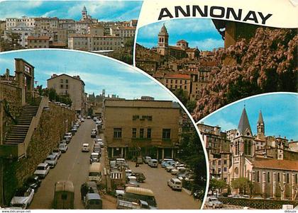 07 - Annonay - Multivues - Automobiles - CPM - Voir Scans Recto-Verso