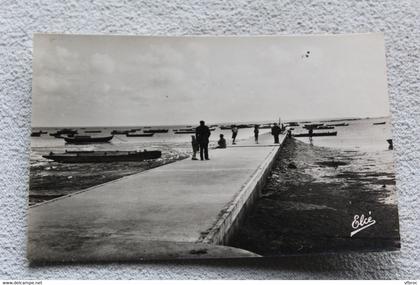 Cpsm 1957, Arès, la jetée à marée basse, Gironde 33