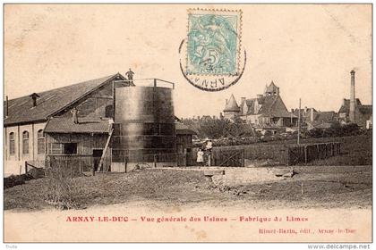 ARNAY-LE-DUC VUE GENERALE DES USINES FABRIQUE DE LIMES