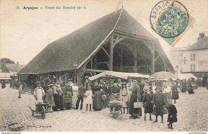 91 - ESSONNE - ARPAJON - place du Marché - animation - superbe - 10162