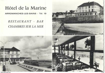 CPSM Arromanches Hôtel de la Marine Restaurant Bar