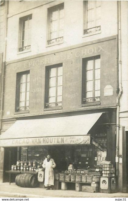 Dép 75 - Paris - Arrondissement: 05 - Carte photo - Commerces - Magasins - Epicerie de Choix - Rue Jussieu - état