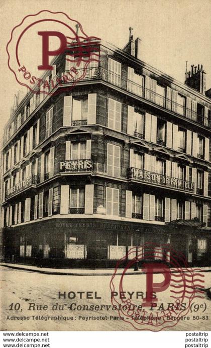 HOTEL PEYRIS - 10 RUE DU CONSERVATOIRE PARIS