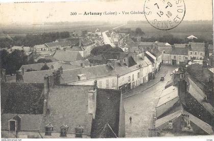 CPA Artenay vue générale