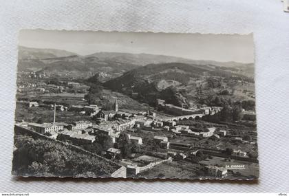 Cpsm, Aubenas, vue sur pont d'Aubenas et la vallée de l'Ardèche, Ardèche 07