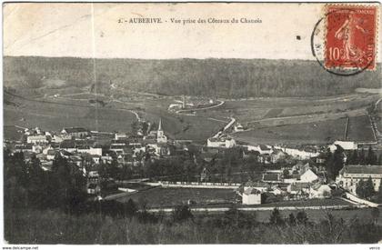 CARTE POSTALE ANCIENNE DE AUBERIVE  -  2  VUE PRISE DES COTEAUX DU CHANOIS