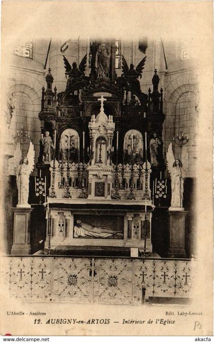 CPA AK AUBIGNY en ARTOIS Intérieur de l'Église (414480)