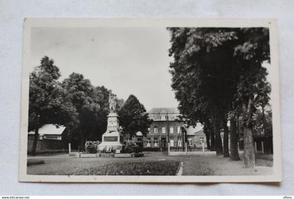 Cpsm 1950, Aulnoye, le monument aux morts, Nord 59