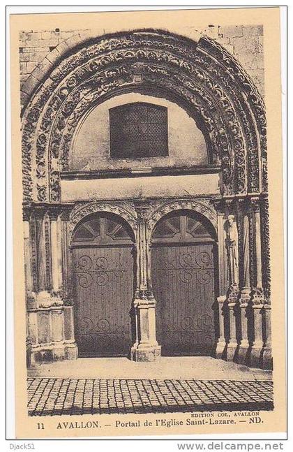 11. AVALLON - Portail de l'Eglise Saint-Lazare - ND