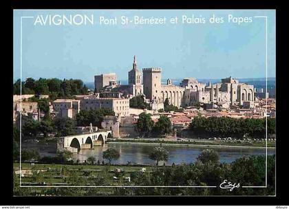 84 - Avignon - Pont Saint Benezet dit Pont d'Avignon - Petit Palais - Notre Dame des Doms - Palais des Papes - Carte Neu