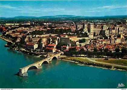 84 - Avignon - Vue Générale aérienne sur le Pont Saint Bénézet le Petit Palais et le Palais des Papes - Carte Neuve - CP