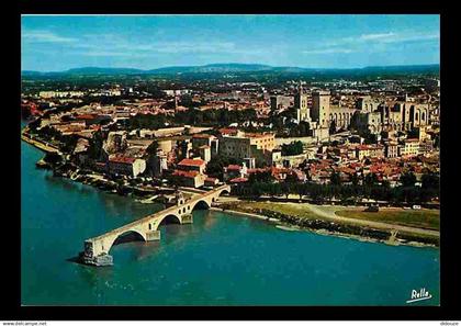 84 - Avignon - Vue Générale aérienne sur le Pont Saint Bénézet le Petit Palais et le Palais des Papes - Carte Neuve - CP