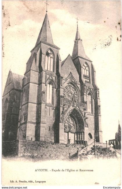 CPA Carte Postale France Avioth Façade de l'église et Recevresse  début 1900 VM76252