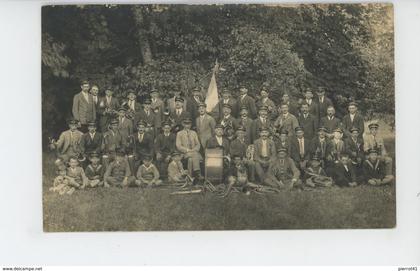 BALLAN MIRÉ - Belle carte photo de la FANFARE MUNICIPALE DE BALLAN MIRÉ en 1923