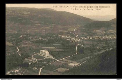 31 - Barbazan - Vue panoramique sur Barbazan - Le Lac et le Grand Hôtel - Vue aérienne - CPA - Voir Scans Recto-Verso