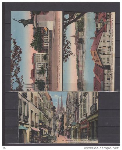 64 - Bayonne - Lot de 10 Cartes Colorisées