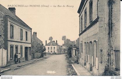 Bazoches sur Hoene (61 Orne) Le bas du Bourg