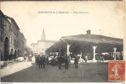 CPA Beaumont-de-Lomagne Place Nationale