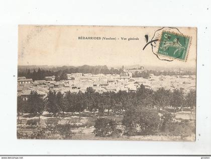 BEDARRIDES (VAUCLUSE) VUE GENERALE PANORAMIQUE 1911