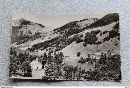 Cpsm, Bellevaux, le lac de Vallon, la chapelle St Bruno et l'abbaye de Vallon, Haute Savoie 74