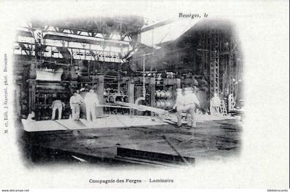 D30 - BESSEGES - CPA PRECURSEUR - COMPAGNIES DES FORGES < VUE ANIMEE DES LAMINOIRS