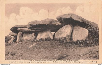 29 Beuzec Cap Sizun allée couverte de Kerbannalec  CPA dolmen roche rocher