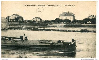 CPA 95  BEZONS QUAI DU HALAGE 1913