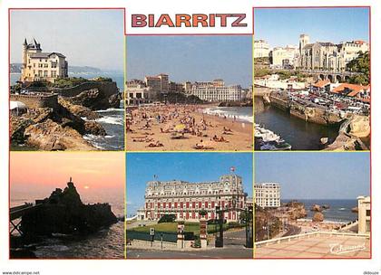 64 - Biarritz - Multivues - Flamme Postale de Biarritz - CPM - Voir Scans Recto-Verso