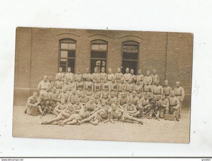 BITCHE (MOSELLE) CARTE PHOTO AVEC MILITAIRES FRANCAIS (PHOTO CAMILLE SAAR BITCHE)