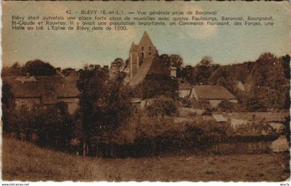 CPA BLÉVY - Vue générale prise de Baronval - BLÉVY était (33404)