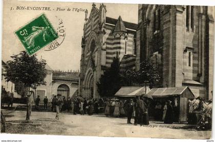 CPA BON-ENCONTRE-Place de l'Église (264207)