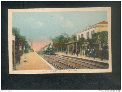 Boran sur Oise (60) - La Gare ( vue interieure animée train Photo Edition 10726)