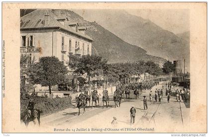 REVUE DU 14 JUILLET A BOURG-D'OISANS ET L'HOTEL OBERLAND