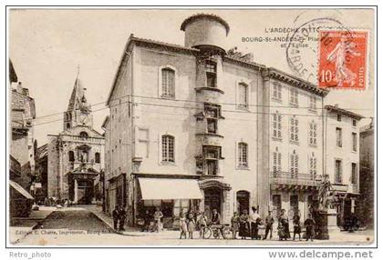 Bourg Saint Andéol - Place .. et l'église