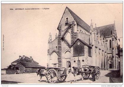 Boussay..animée..l´Eglise..beaux attelages