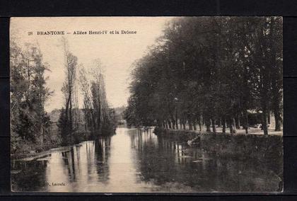 CPA 24 - Brantome - Allée Henri-IV et la Dronne