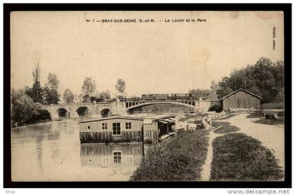 77 Bray-sur-Seine lavoir pont D77D K77051K C77051C RH085839