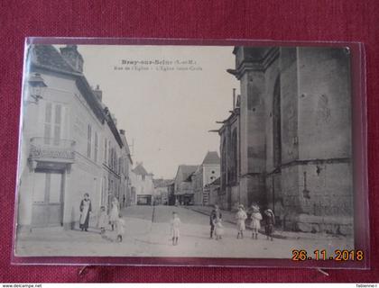 CPA - Bray-sur-Seine - Rue de l'Eglise - L'Eglise Saint-Croix