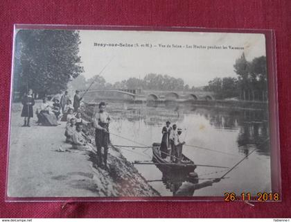 CPA - Bray-sur-Seine - Vue de Seine - Les Huches pendant les Vacances