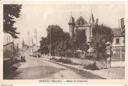 CPA Bréhal - Route de Granville