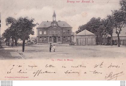 A9-59) BRUAY SUR ESCAUT - NORD - PLACE DU BRUAY  - EN 1905 - ( 2 SCANS )