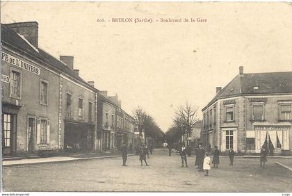 CPA Brulon Boulevard de la Gare