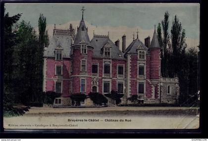 91 - Bruyères-le-Châtel - château de rué - Voyagé - Dos divisé